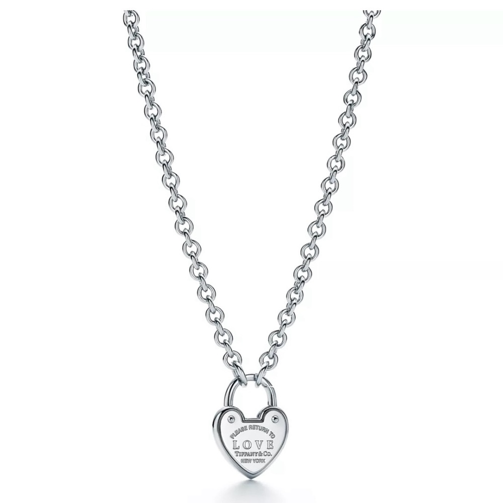 Tiffany & Co. Sterling silver return to Tiffany love lock necklace